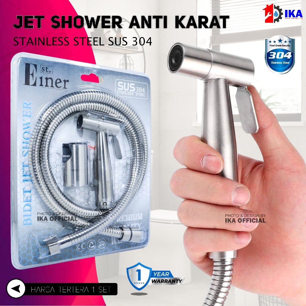 Jual Jet Shower Set Full Stainless Sus Kepala Washer Semprotan