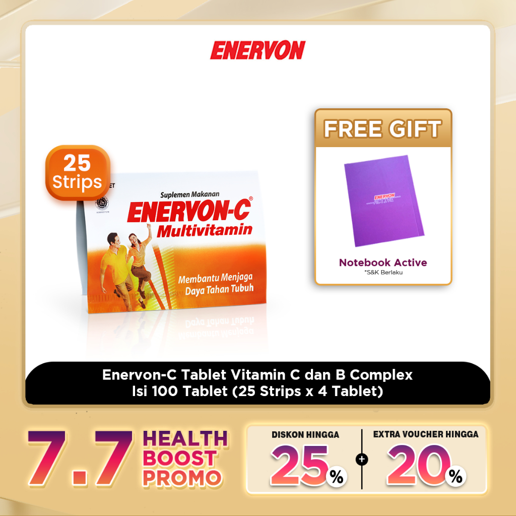 Jual Enervon C Tablet Vitamin C Dan B Complex Isi Tablet Strips