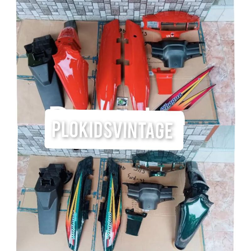 Jual PAKET FULL BODY TORNADO 110 SHOGUN KEBO ALL WARNA SET STRIPING