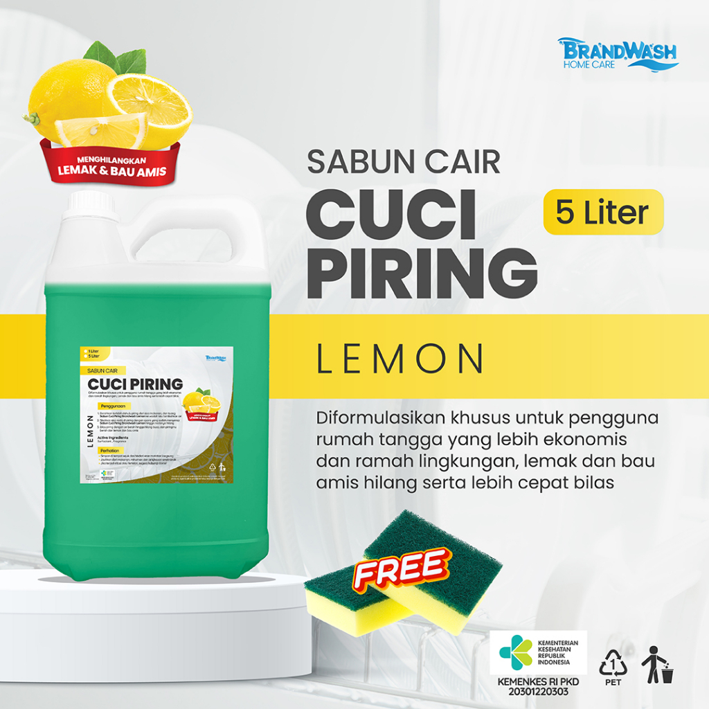 Jual Brandwash Sabun Cuci Piring Dishwashing Konsentrat Jeruk Nipis