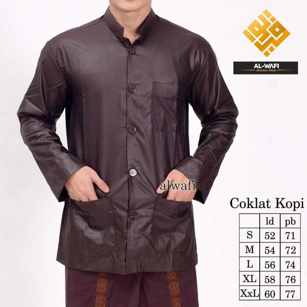 Jual BAJU MUSLIM KOKO HABAIB HAIBAH POLOS SAKU DEPAN MODEL AMMU