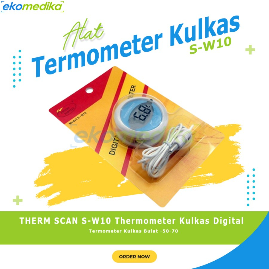 Jual Thermometer Kulkas Digital Bulat Therm Scan S W Pengukur Suhu