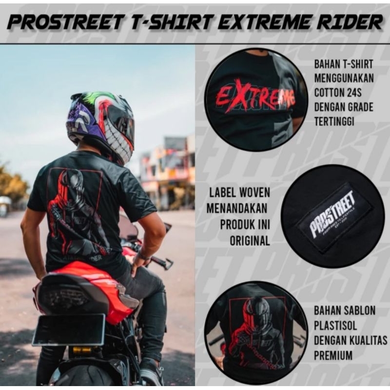 Jual Prostreet Tshirt Extreme Rider New Original Shopee Indonesia