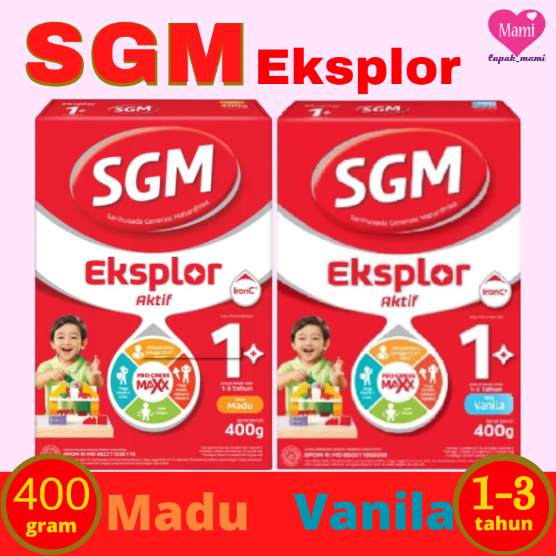 Jual SGM Eksplor Aktif Pro GressMaxx 1 Madu Vanila 400gr Susu Bubuk