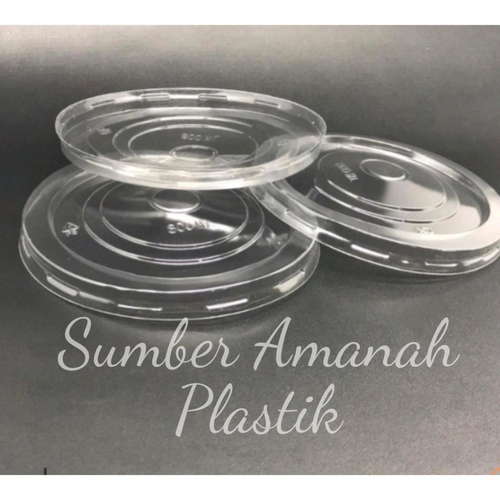 Jual TUTUP GELAS PLASTIK OZ DATAR BENING FLAT LID U CUP 100Z 120Z 140Z