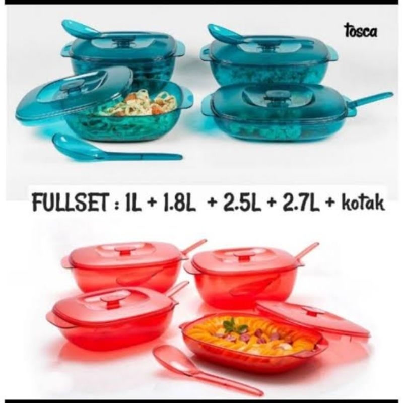 Jual Tupperware Ori Classy Crystaline Set 2 Warna Shopee Indonesia