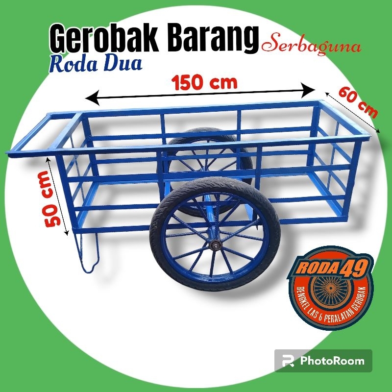 Jual Gerobak Dorong Besi Serbaguna Roda Dua Ukuran 150x60x50 Shopee