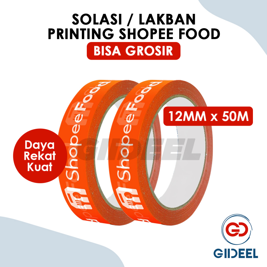 Jual GIIDEEL Solasi Lakban Online Food Delivery 12mmx50m Daya Rekat