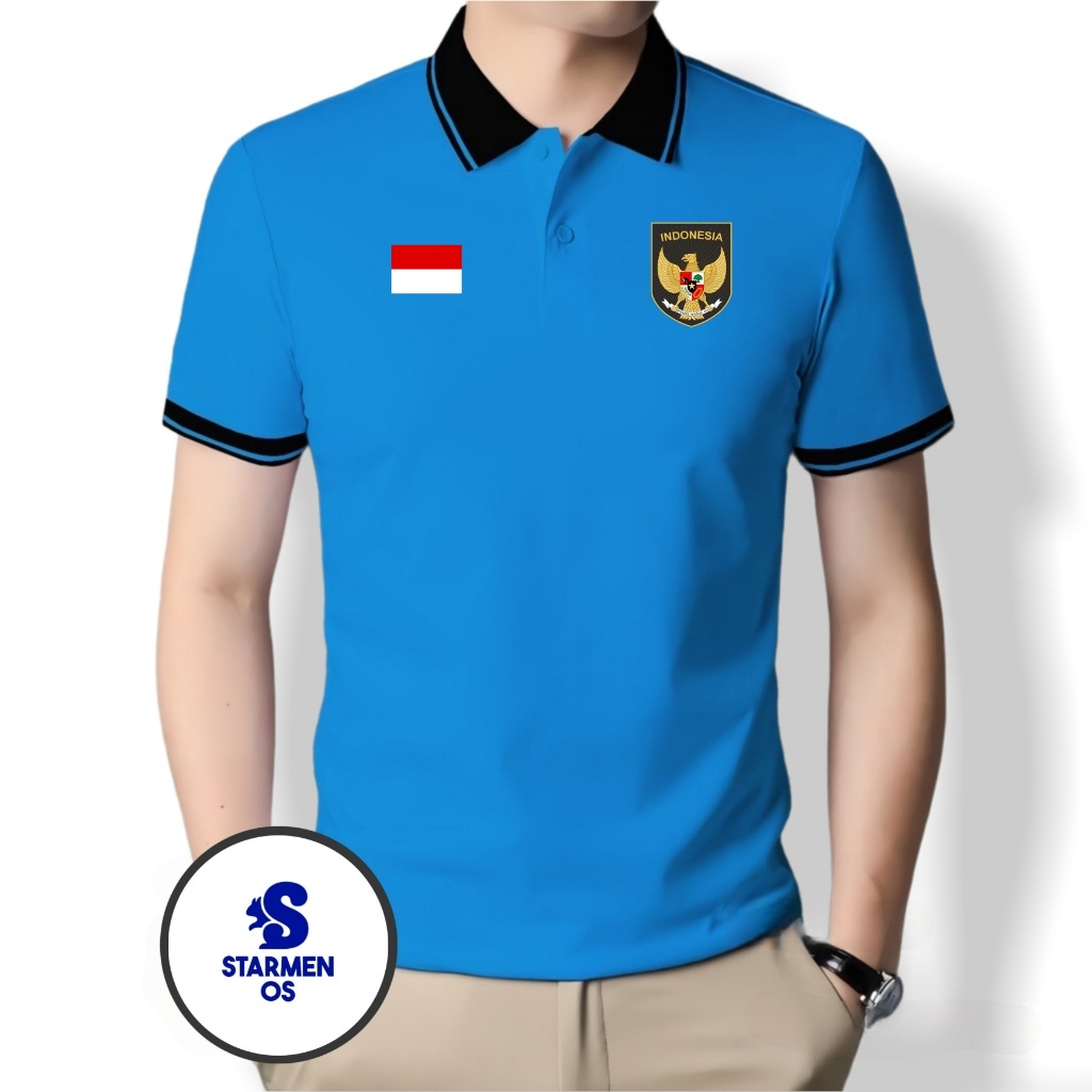 Jual Kaos Wangki Polo Atasan Tshirt Pria Kerah Wangki Big List Garuda