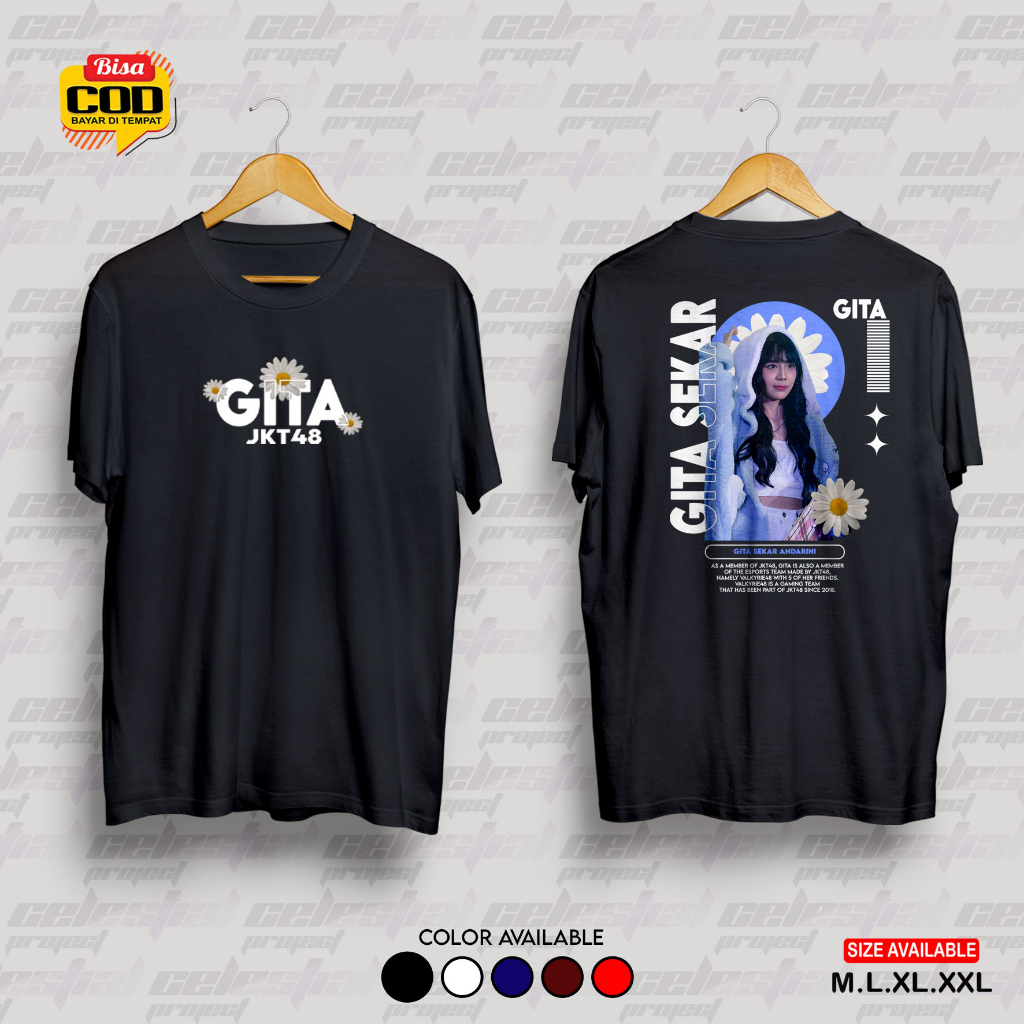 Jual KAOS GITA JKT48 NEW ERA GITA SEKAR ANDARINI TSHIRT DISTRO MEMBER