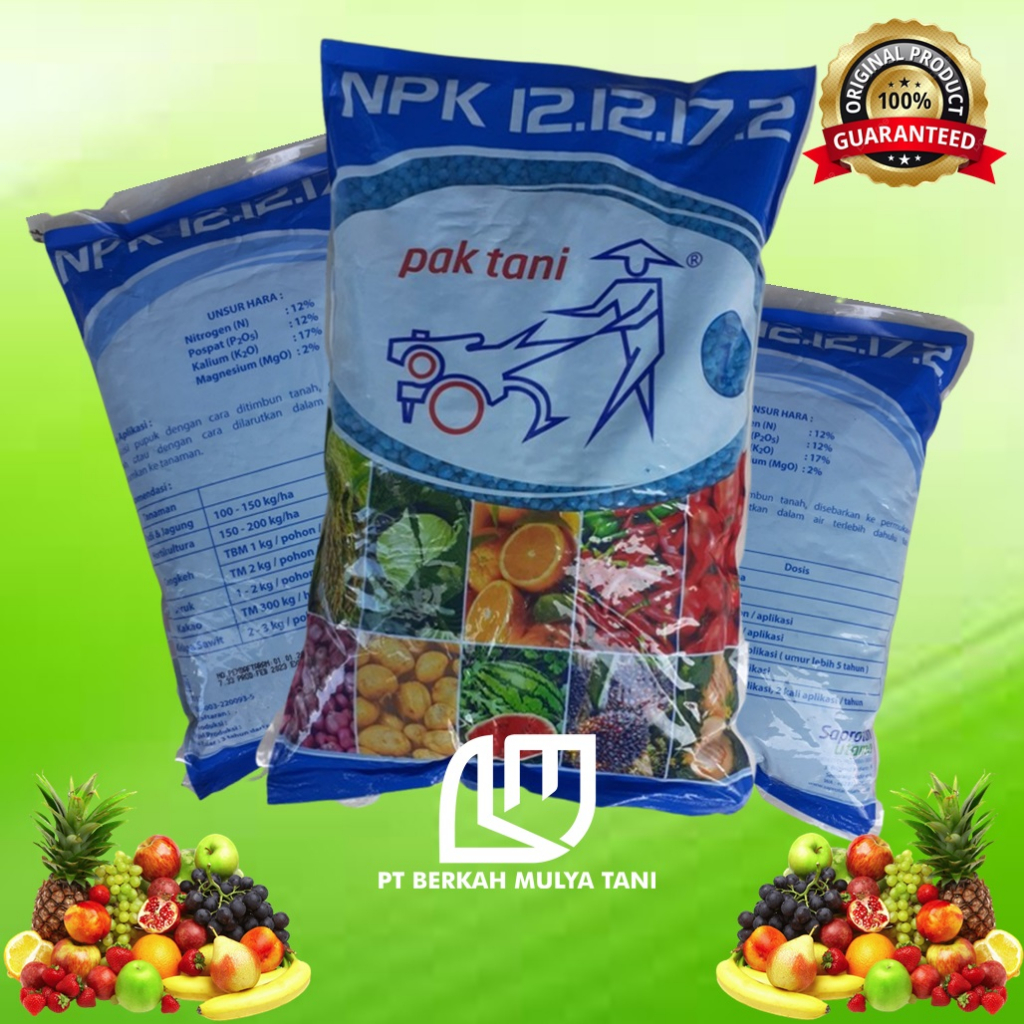 Jual Pupuk NPK 12 12 17 2 Pak Tani 1 Kg Kemasan Pabrik Repack