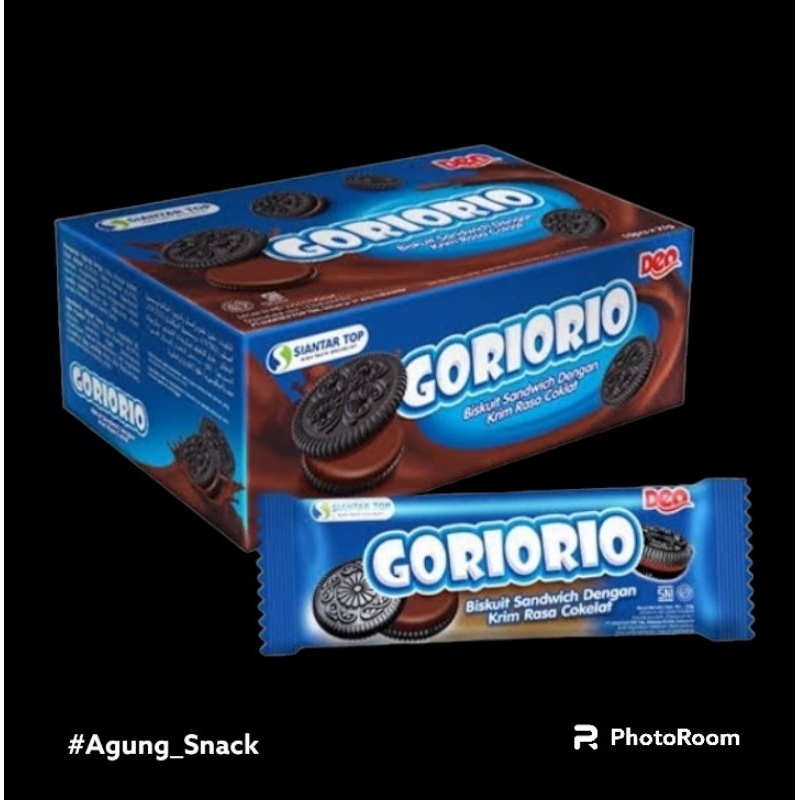 Jual Goriorio Biskuit Sandwich Chocolate Vanilla 1 Box Isi 10