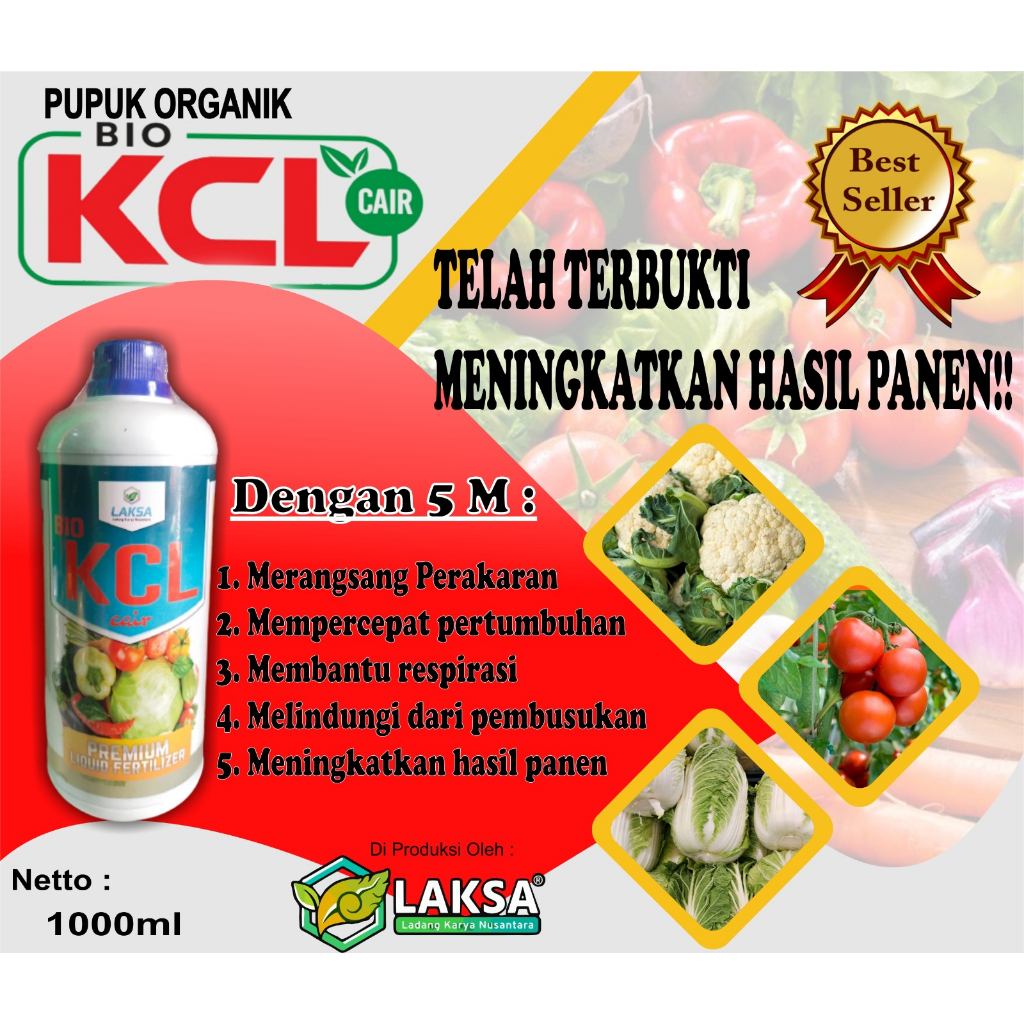 Jual Pupuk Organik BIO KCL CAIR 1 Liter Shopee Indonesia