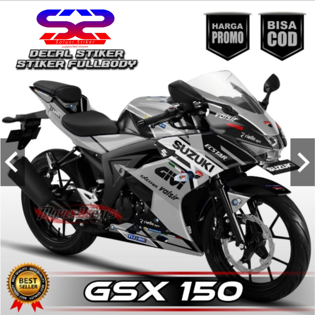 Jual COD Decal Stiker Motor GSX 150R Fullbody Decal GSX Variasi Terbaru