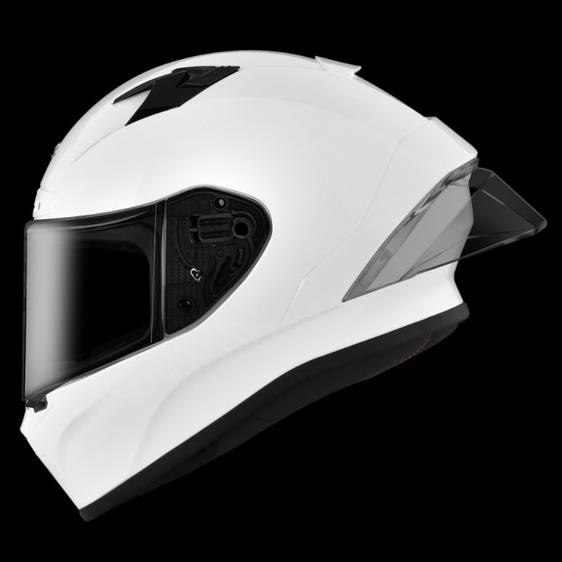 Jual ZEUS ZS 826 WHITE HELMET FULL FACE RACING FREE VISOR DAN SPOILER