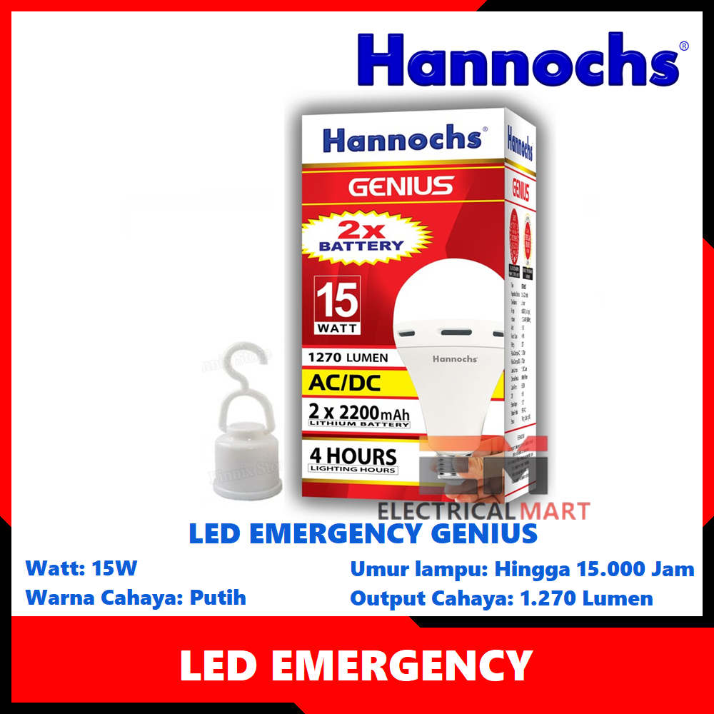 Jual Lampu Led Emergency Hannochs Genius W W W W W Putih Cdl