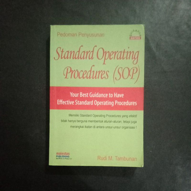 Jual Pedoman Penyusunan Standard Operating Procedures Sop Rudi M