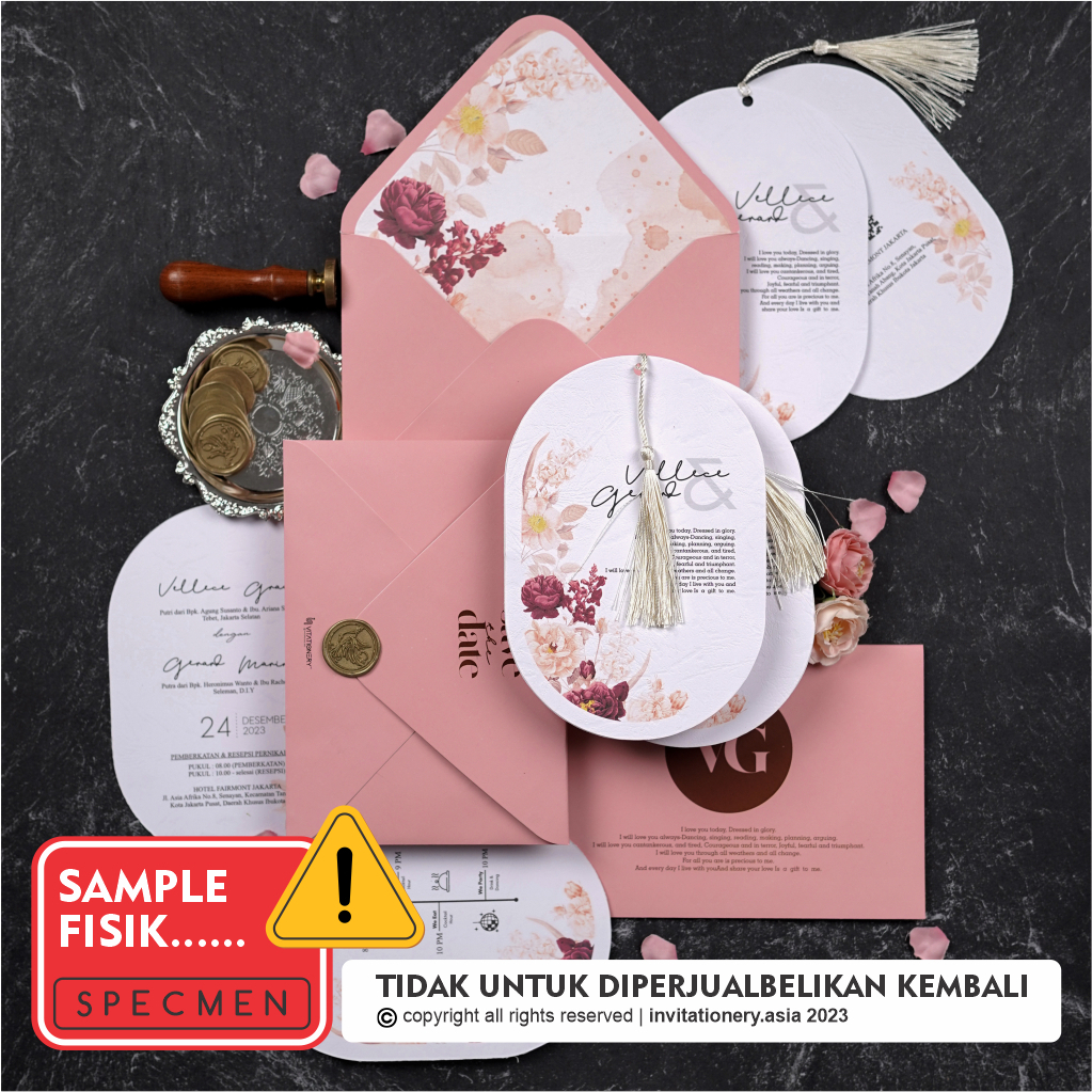 Jual Undangan Pernikahan Softcover Amplop Sample Xs