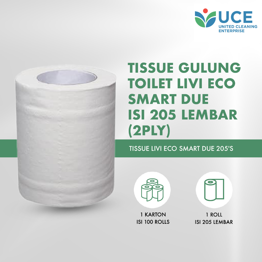 Jual LIVI Tissue Gulung Toilet Eco Smart Due Isi 205 Lembar 2ply