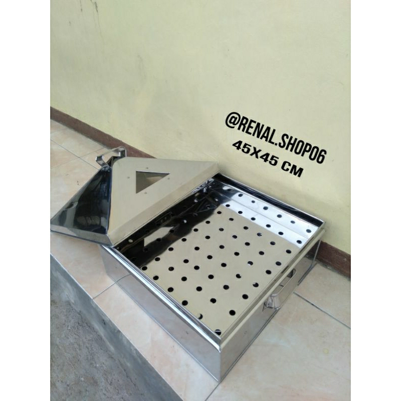 Jual Klakat Kukusan Panci Kotak Ukuran 45cm Stainless Steel Shopee