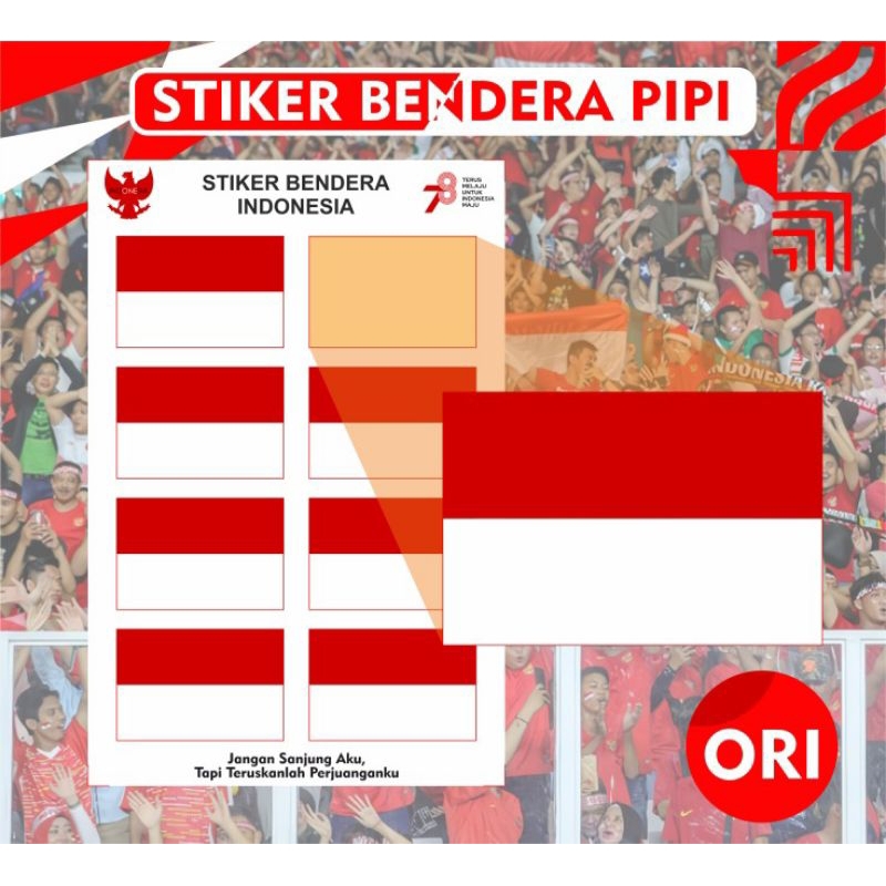 Jual STIKER BENDERA PIPI MERAH PUTIH SPESIAL HUT RI Shopee Indonesia