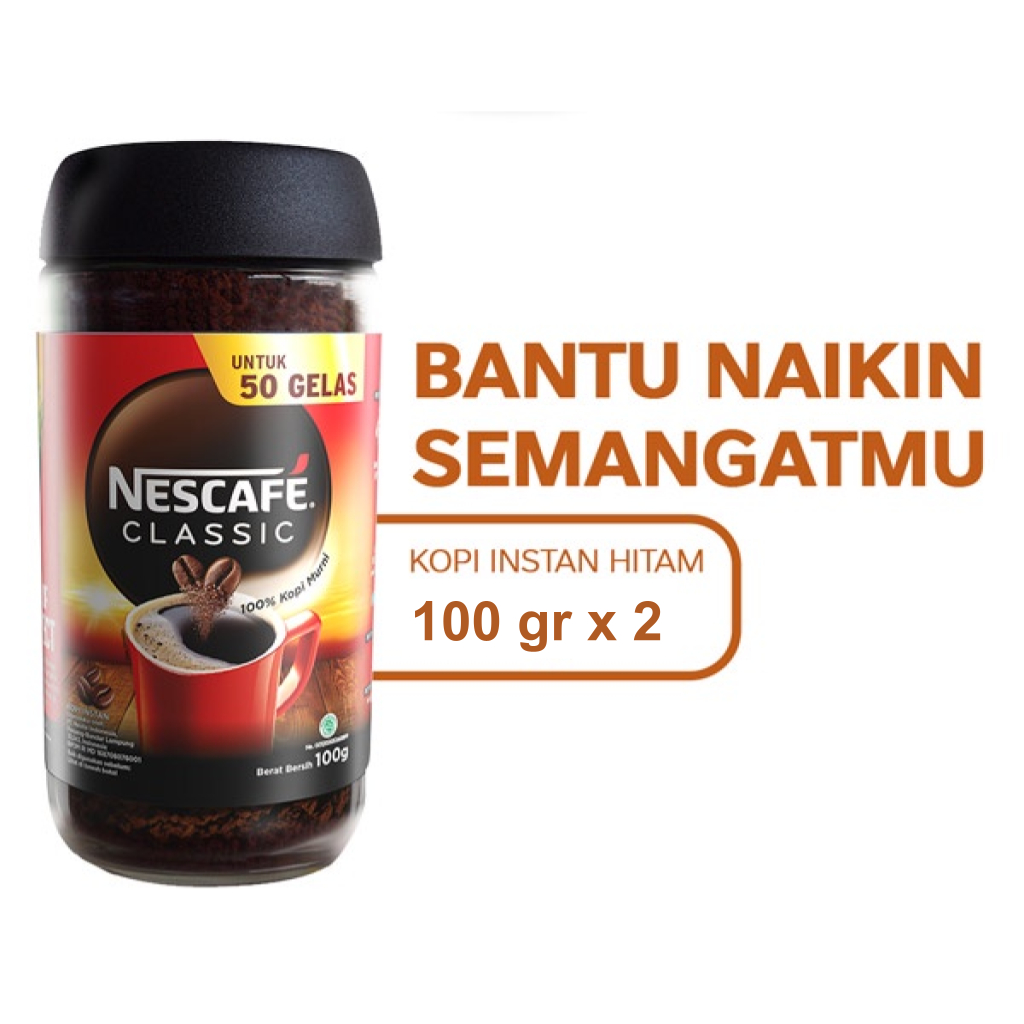 Jual Nescafe Classic Kopi Instan Kopi Hitam X Gr Shopee Indonesia