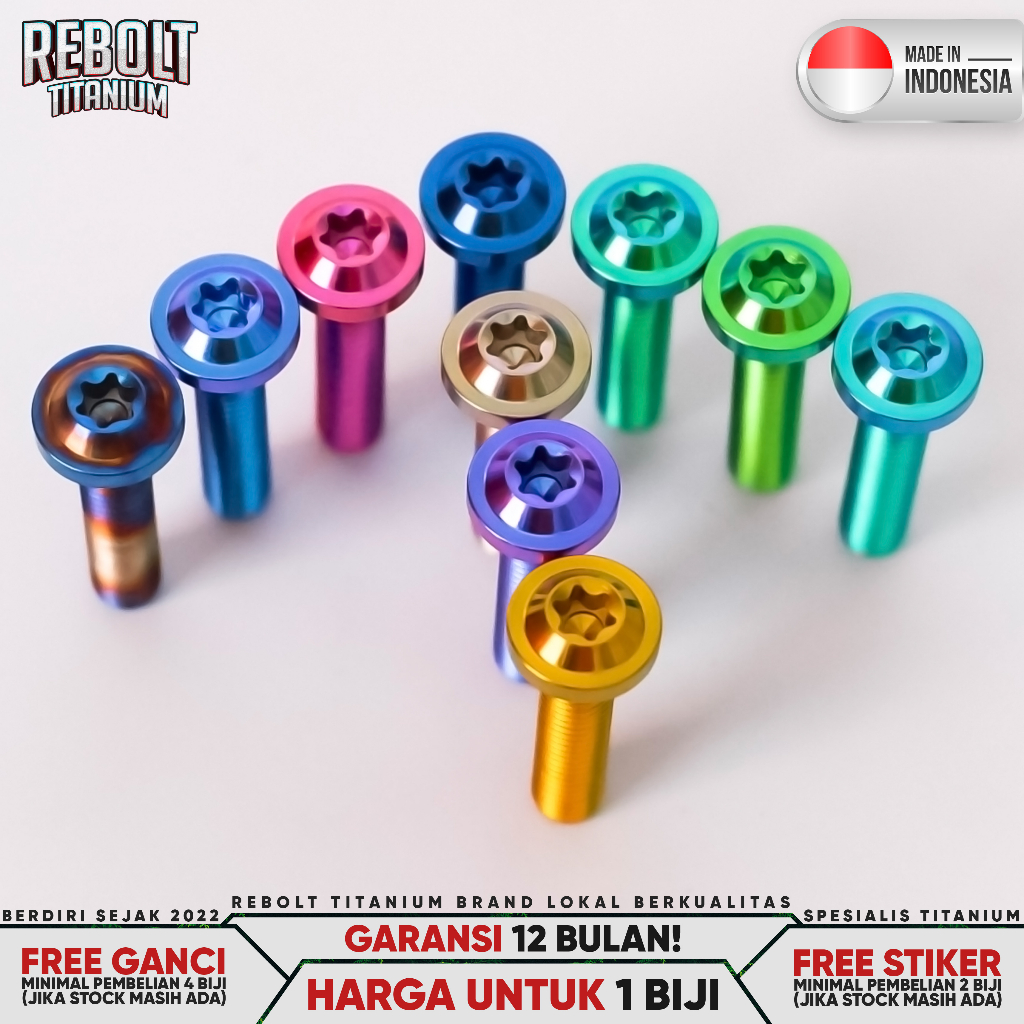 Jual Baut Titanium Breket Kaliper Depan Tabung Honda Standard Probolt