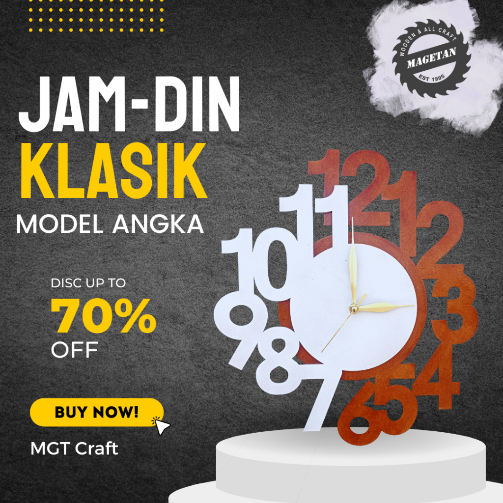 Jual Jam Dinding Kayu Model Klasik Dan Antik 30 Cm Jam Dinding Kayu