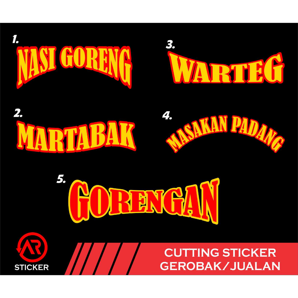 Jual Sticker Jualan Atau Usaha Gerobak BISA REQUES CUSTOM Shopee