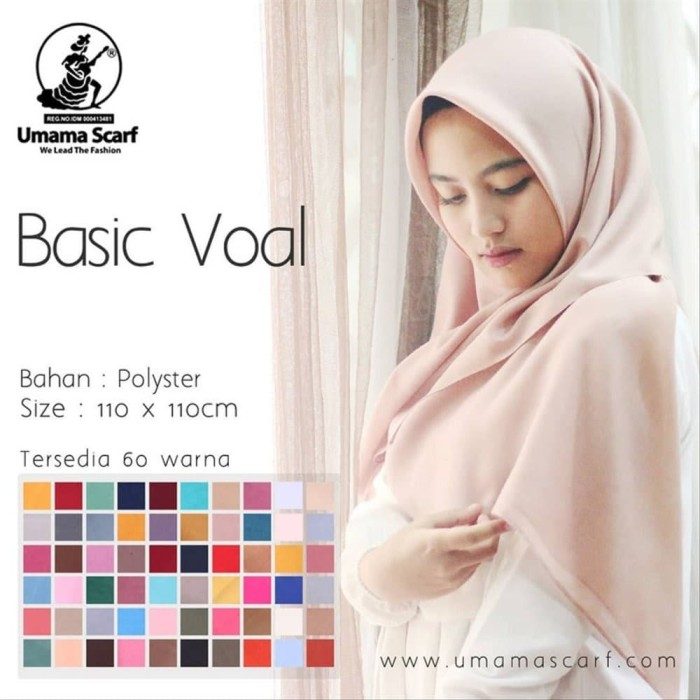 Jual Jilbab Polos Segi Empat Umama Basic Voal Shopee Indonesia