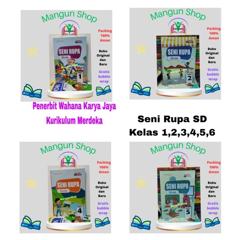 Jual Buku Seni Rupa Kelas 1 2 3 4 5 6 SD Kurikulum Merdeka WKJ Shopee