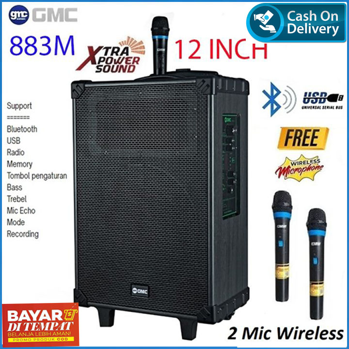 Jual Gmc M Speaker Portabel Ampli Meeting Bluetooth Inch Free