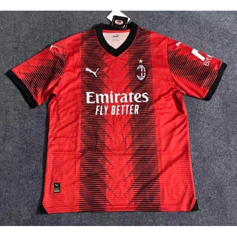 Jual Jersey Sepak Bola AC Milan Home Terbaru 2023 2024 Grade Ori