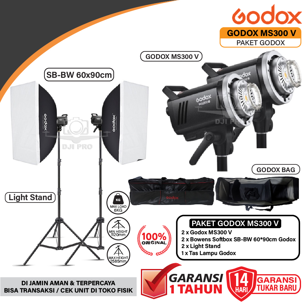 Jual Paket Studio Godox Ms V Ms V Lightstand Softbox Tas