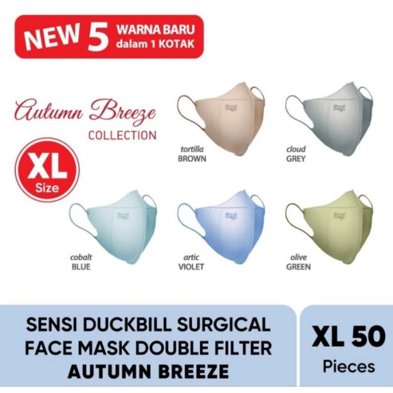 Jual Sensi Duckbill Xl Surgical Face Mask Double Filter Shopee Indonesia