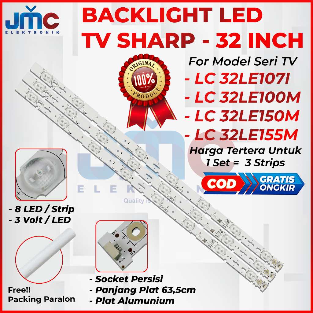 Jual Backlight Tv Sharp Lc 32le107i 32le100m 32le150m 32Le155m