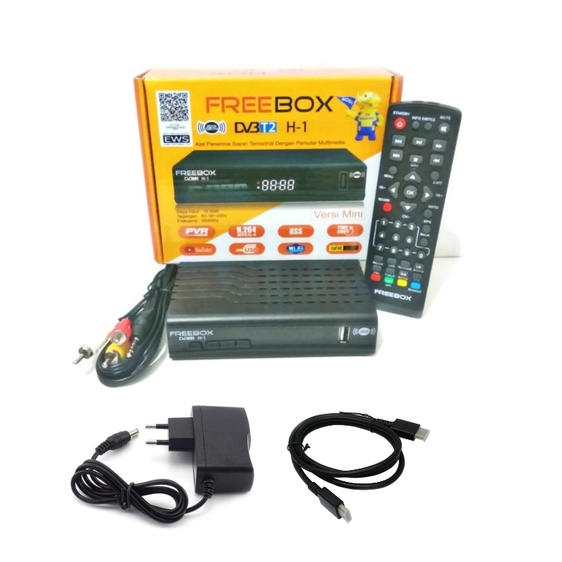 Jual Set Top Box FREEBOX Digital Receiver DVB T2 H1 Full HD Multimedia