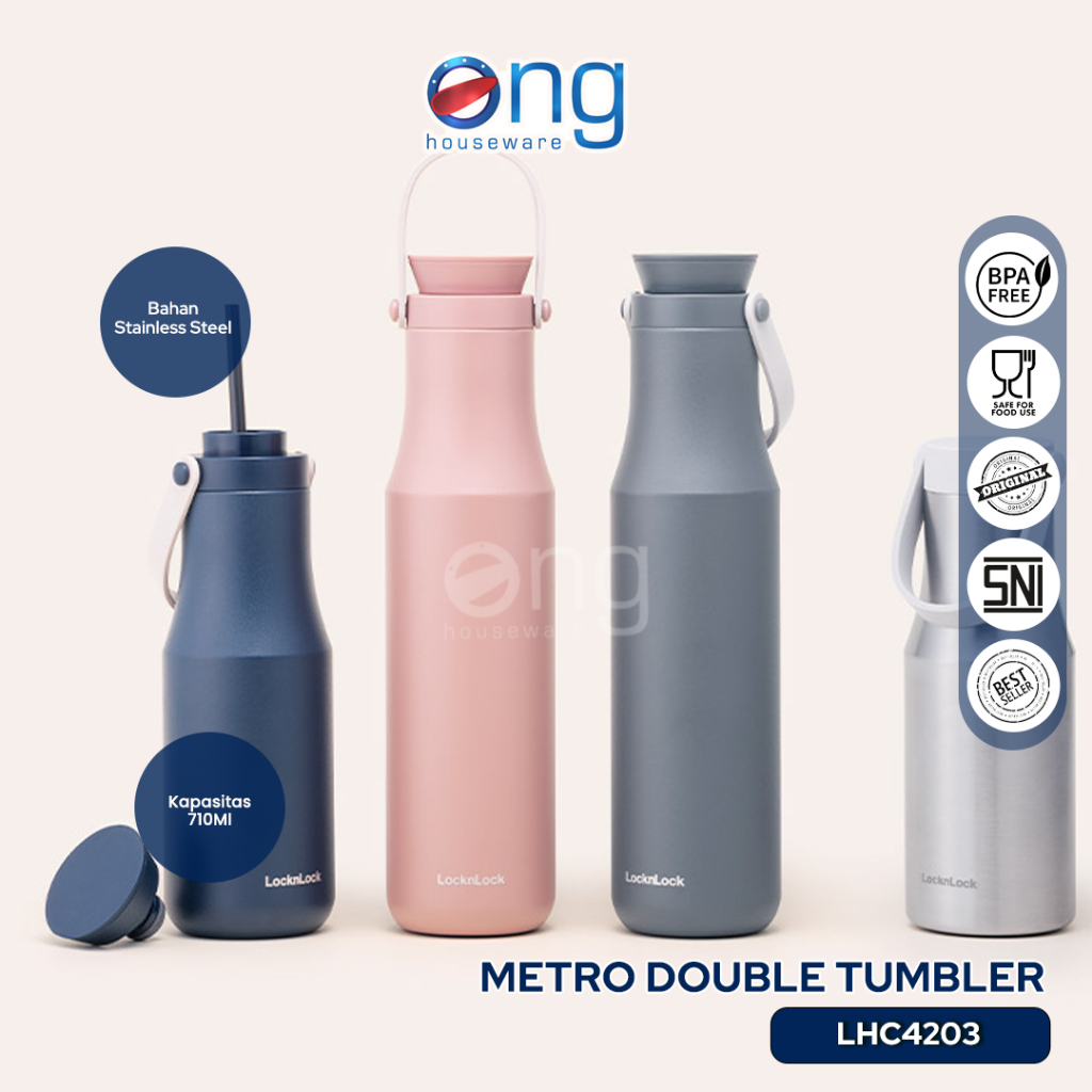 Jual Locknlock Botol Termos Minum Metro Double Tumbler Mug Hot Cool