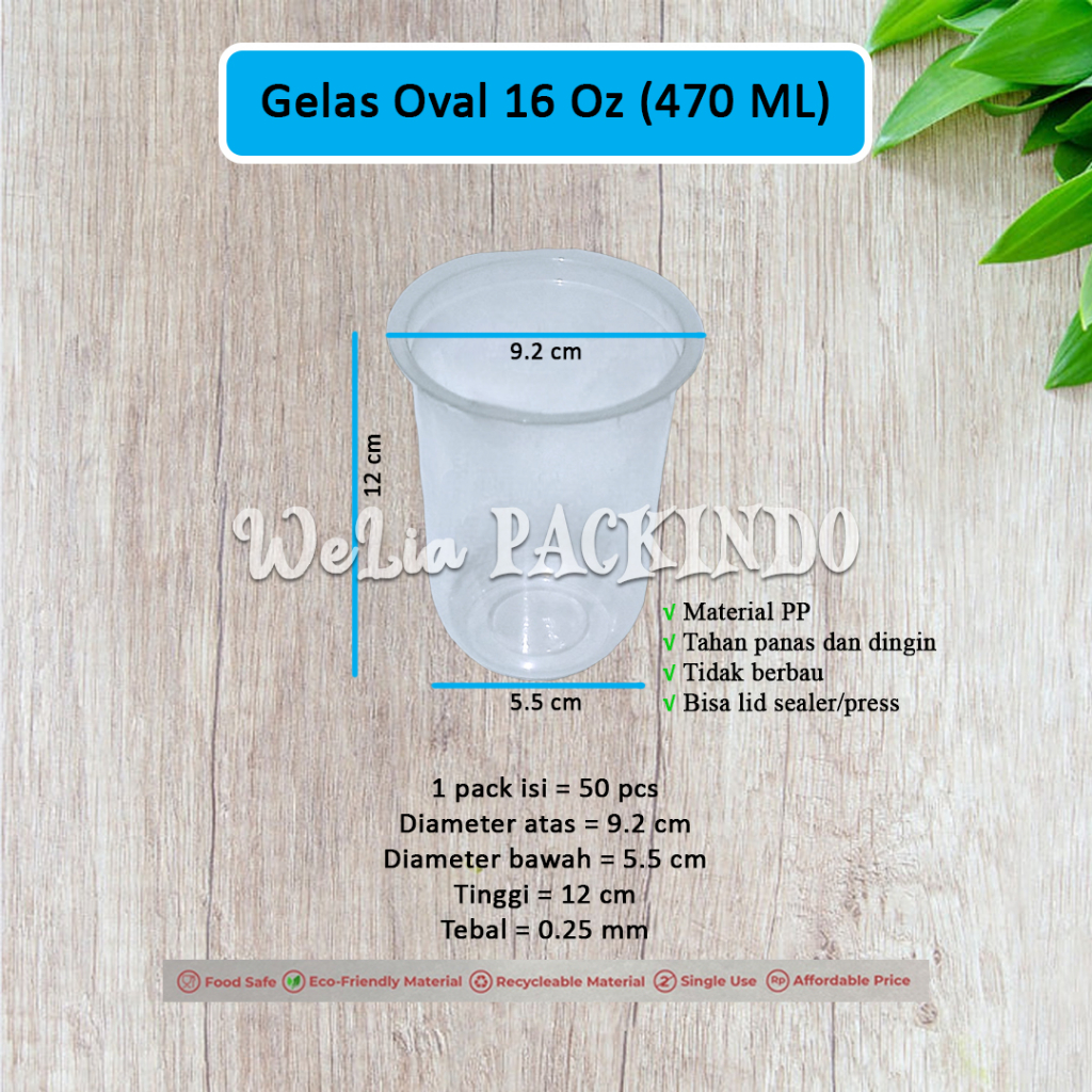 Jual Gelas Plastik Oval Universal Trifinity U Cup Oz Gelas Cup