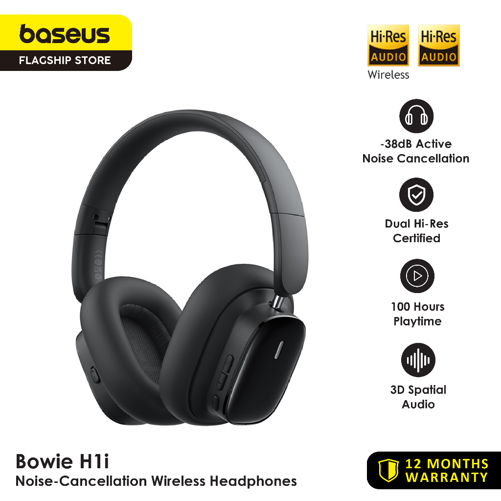 Jual Baseus Bowie H1i Noise Cancellation Wireless Headphones Shopee