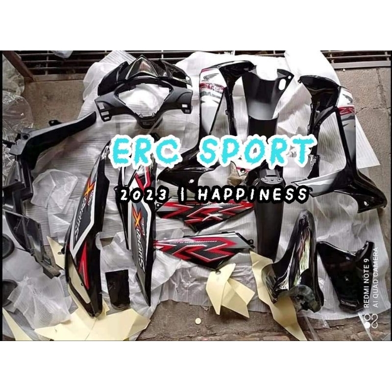 Jual Cover Bodi Supra 125 New Batman Hitam 2010 Plus Striping Fullset