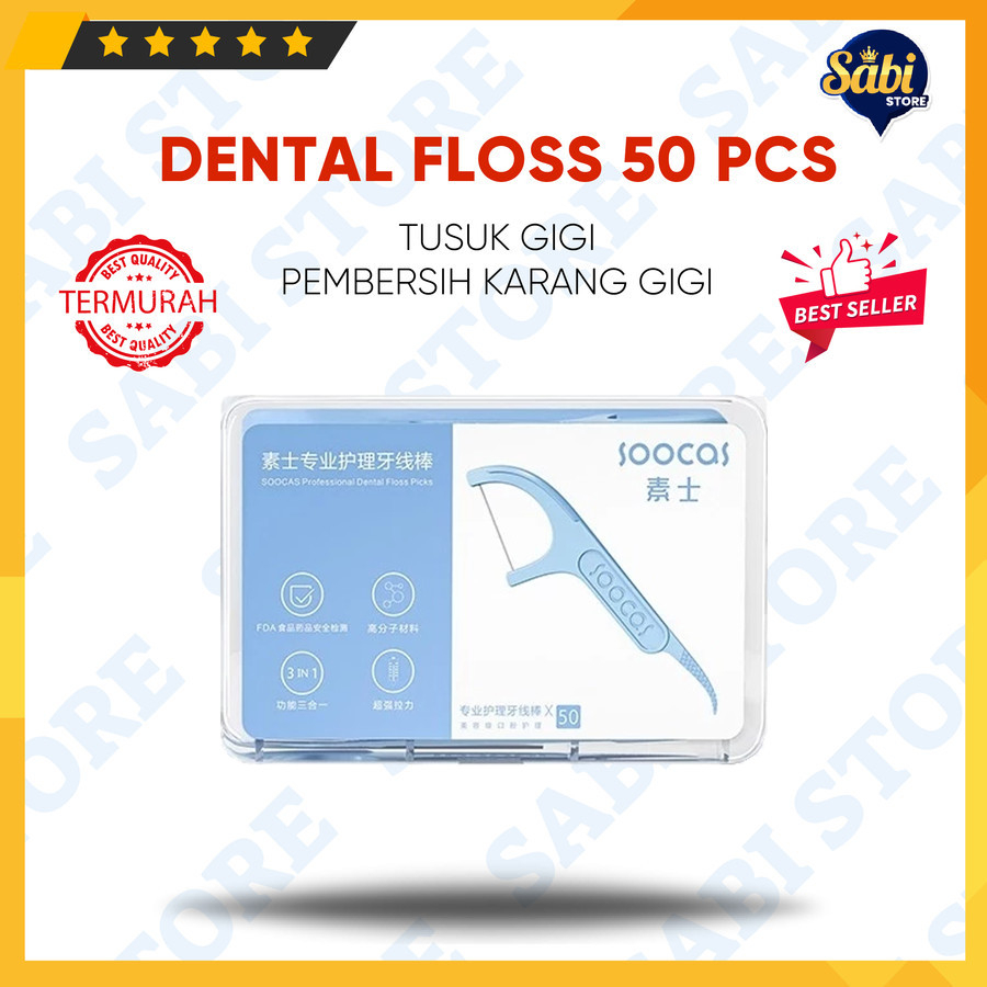 Jual Dental Floss Pcs Benang Karang Gigi Pembersih Jigong Soocas