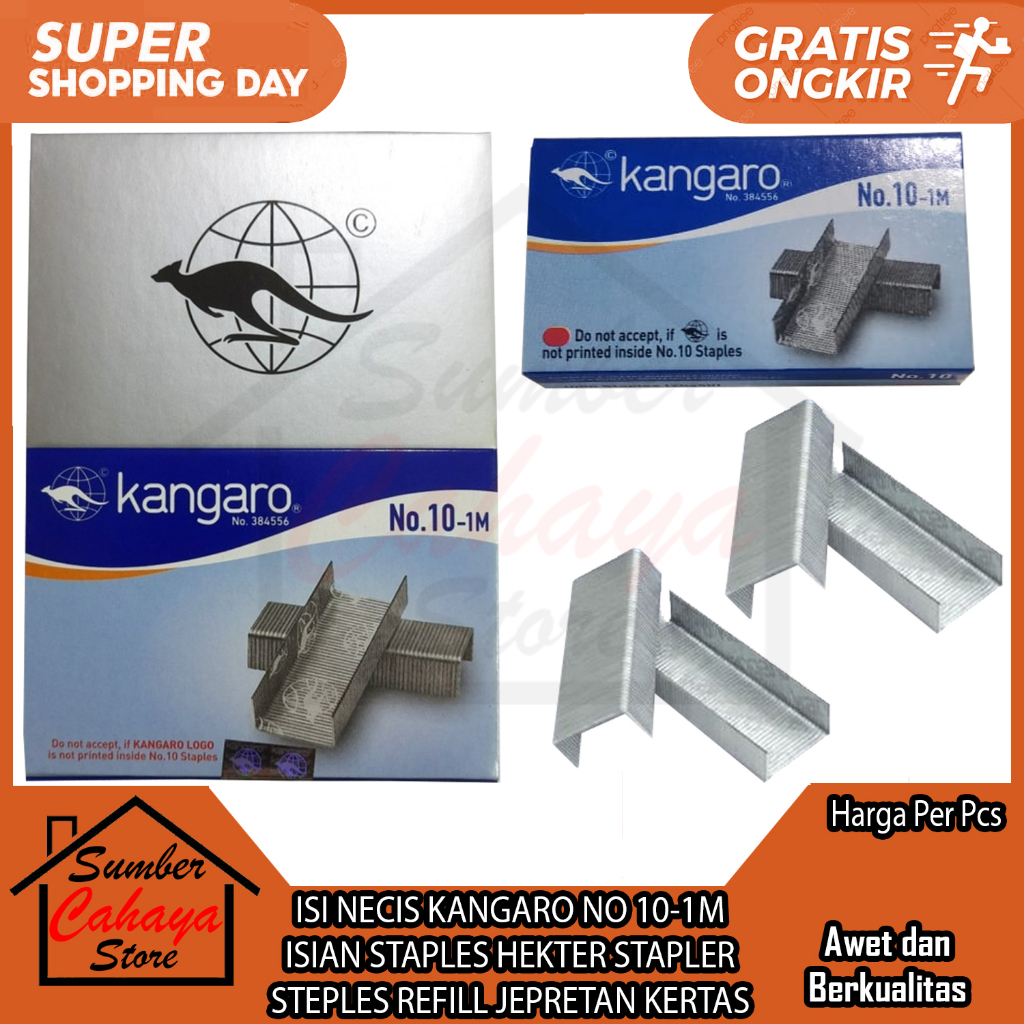 Jual Isi Necis Kangaro No M Isian Staples Hekter Stapler Steples