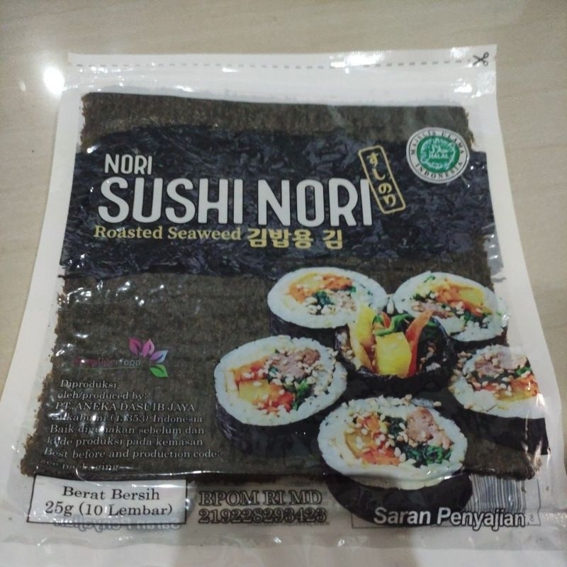 Jual Sushi Nori Roasted Seaweed Rumput Laut Panggang Kemasan Lbr