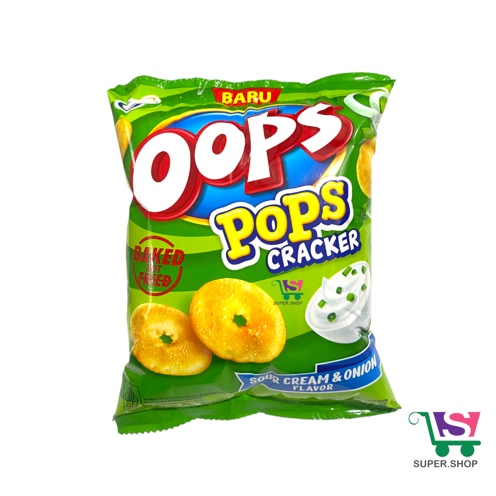 Jual OOPS Pops Crackers Cheesy Cheese Krekers Sour Cream 20 Gram