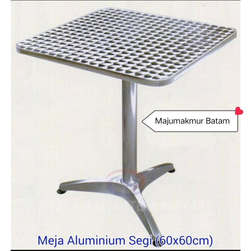 Jual MEJA ALUMINIUM SEGI UKURAN 60X60CM Shopee Indonesia