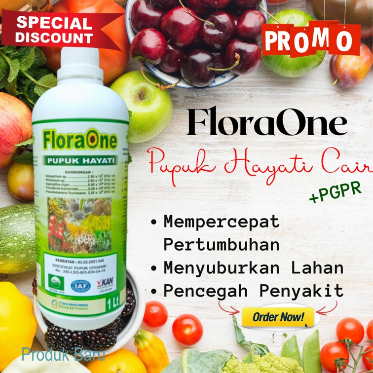 Jual Flora One Pupuk Pgpr Pupuk Hayati Cair Rhizobium Sp Pemacu