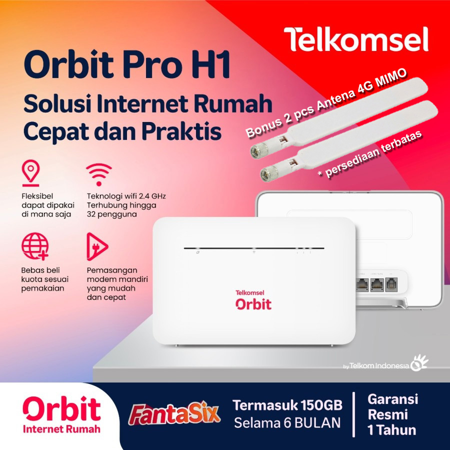 Jual Telkomsel Orbit Pro H B Router Modem Wifi G Free Gb