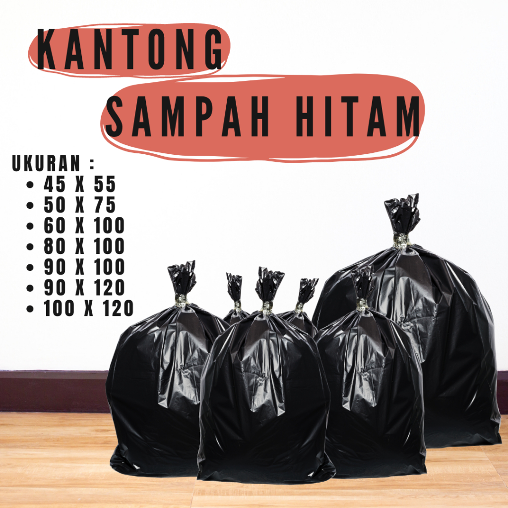 Jual Trash Bag Kantong Sampah Hitam X Harga Lembar Shopee