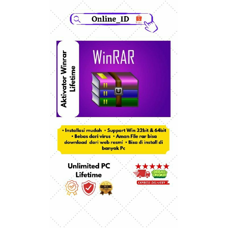 Jual Winrar Terbaru 32Bit 64Bit Lisensi Atas Nama Sendiri Lifetime